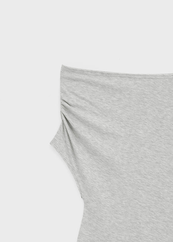 Jencho Asymmetrical Off-shoulder Short Sleeve T-shirt