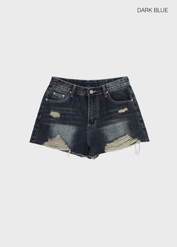 Picalin Cut Denim Shorts