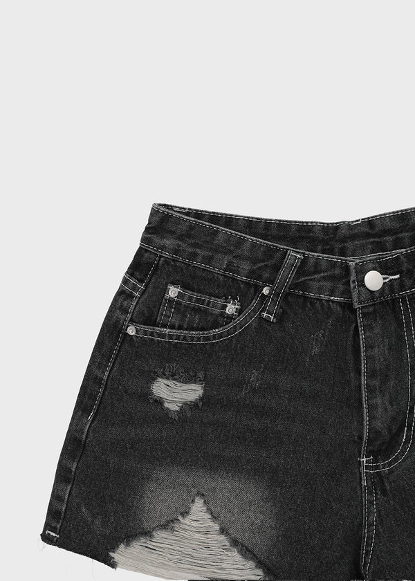 Picalin Cut Denim Shorts