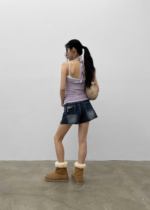 Smudges Color Halter Tank Top