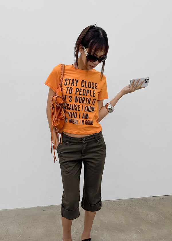 Cryptic Stay Lettering Short Sleeve T-shirt