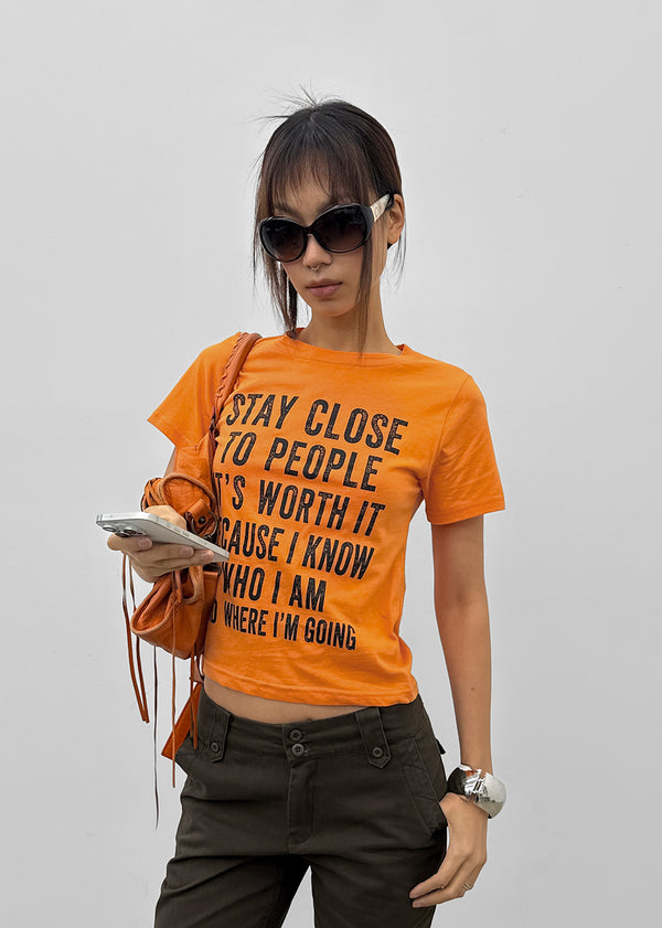 Cryptic Stay Lettering Short Sleeve T-shirt
