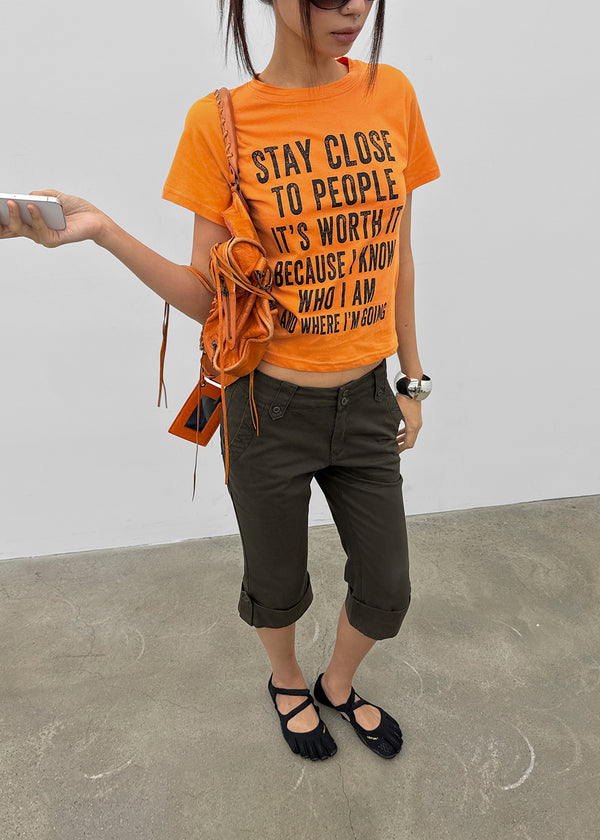 Cryptic Stay Lettering Short Sleeve T-shirt