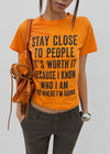 Cryptic Stay Lettering Short Sleeve T-shirt