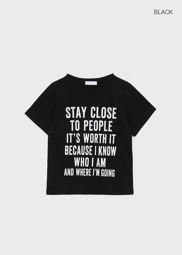 Cryptic Stay Lettering Short Sleeve T-shirt