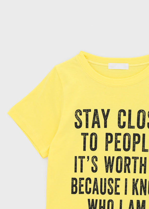 Cryptic Stay Lettering Short Sleeve T-shirt