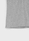 Grommet V-neck Button Short-sleeve Tee