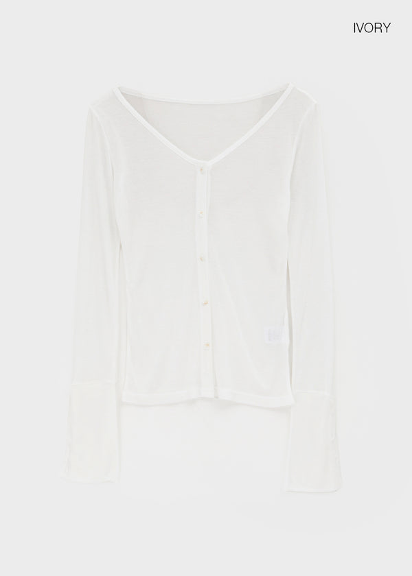 Meer Summer See-through Button Cardigan