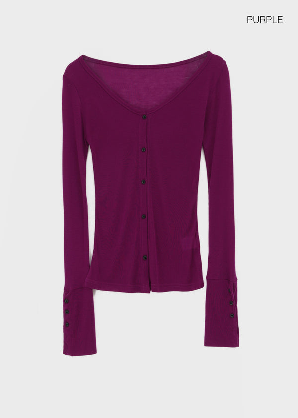 Meer Summer See-through Button Cardigan