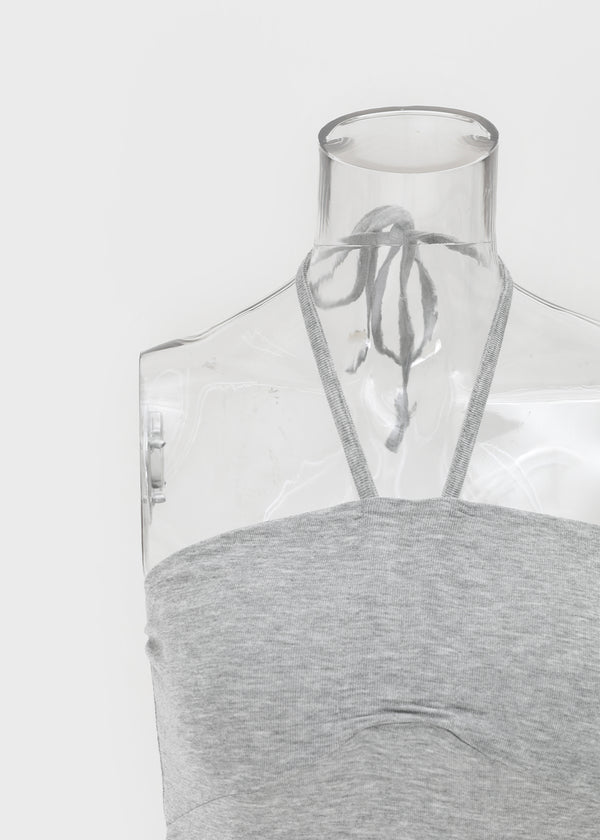 Swivel Shirred Halter Tube Top