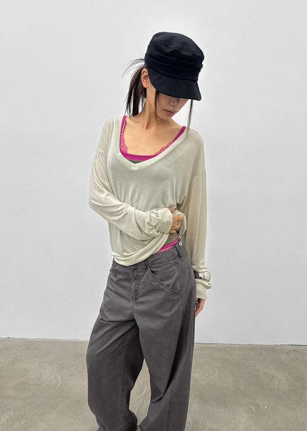 York Deep V-neck Summer Sweatshirt