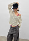 York Deep V-neck Summer Sweatshirt