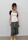 (UNISEX) Gaze Track Nylon Bermuda Shorts