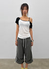 Thomaston Raglan Off-Shoulder Short Sleeve Tee