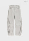 Timma Rivet Shirred Wide Pants