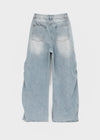 Timma Rivet Shirred Wide Pants