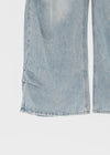 Timma Rivet Shirred Wide Pants