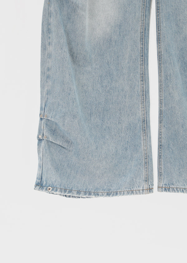 Timma Rivet Shirred Wide Pants