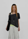Lehita Off-shoulder Short-sleeve Tee