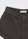 Nicket Roll-up Cotton Shorts (Belt Set)
