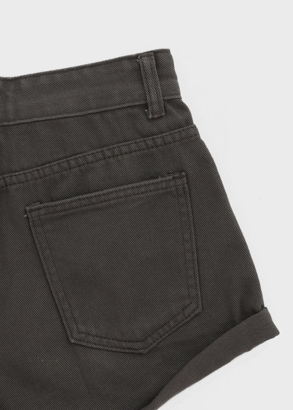 Nicket Roll-up Cotton Shorts (Belt Set)