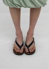 Kimmit Leopard Wedge Heel Flip-flops