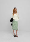 Teini Cooling Draping Midi Skirt