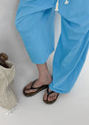 Kimmit Leopard Wedge Heel Flip-flops