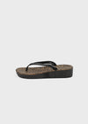 Kimmit Leopard Wedge Heel Flip-flops
