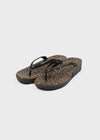 Kimmit Leopard Wedge Heel Flip-flops