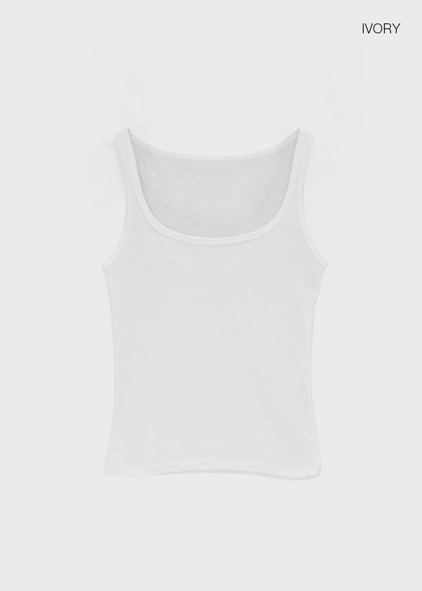 Popring Wide U-neck Sleeveless