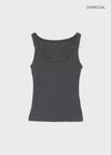 Popring Wide U-neck Sleeveless