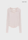 Tinta Ribbed Collared Long Sleeve Tee