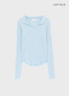 Tinta Ribbed Collared Long Sleeve Tee