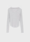 Tinta Ribbed Collared Long Sleeve Tee