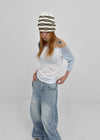 Famildi Off-shoulder Raglan Sleeveless Tee