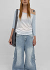 Famildi Off-shoulder Raglan Sleeveless Tee