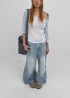 Famildi Off-shoulder Raglan Sleeveless Tee