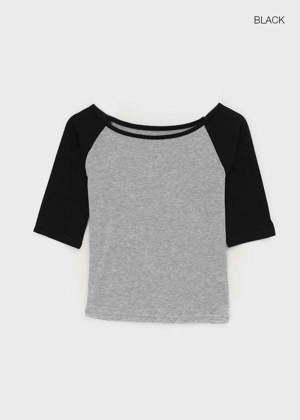 Famildi Off-shoulder Raglan Sleeveless Tee