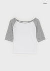 Famildi Off-shoulder Raglan Sleeveless Tee