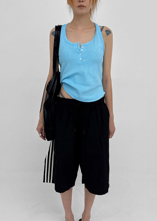 Colbe Henley Neck Pigment Sleeveless Top