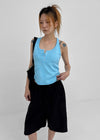 Colbe Henley Neck Pigment Sleeveless Top