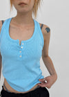Colbe Henley Neck Pigment Sleeveless Top