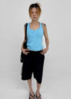 Colbe Henley Neck Pigment Sleeveless Top