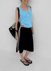 Colbe Henley Neck Pigment Sleeveless Top