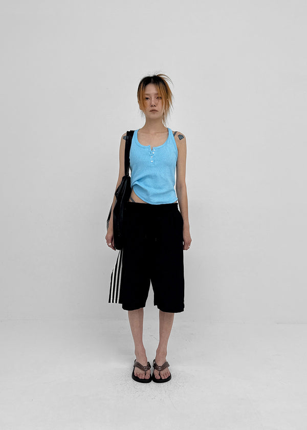Colbe Henley Neck Pigment Sleeveless Top