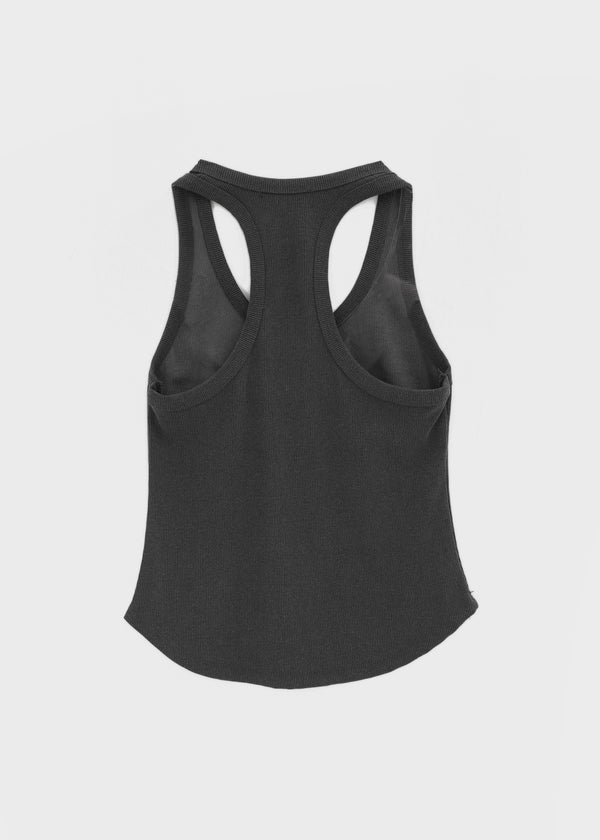 Colbe Henley Neck Pigment Sleeveless Top