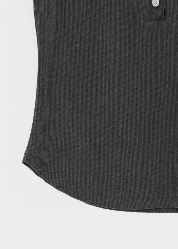 Colbe Henley Neck Pigment Sleeveless Top