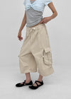 (UNISEX) Wellit Cargo Bermuda Elastic Pants
