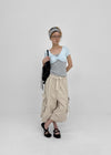 (UNISEX) Wellit Cargo Bermuda Elastic Pants
